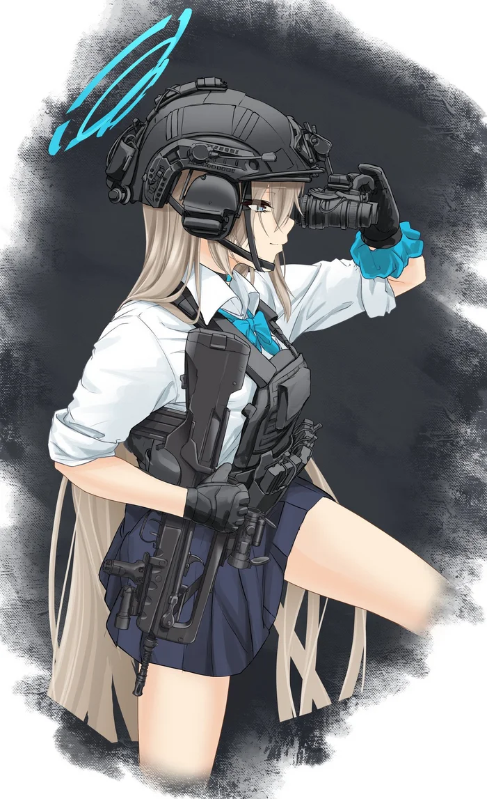 Tactical Asuna - Anime, Anime art, Blue archive, Ichinose asuna, Tactics, Famas