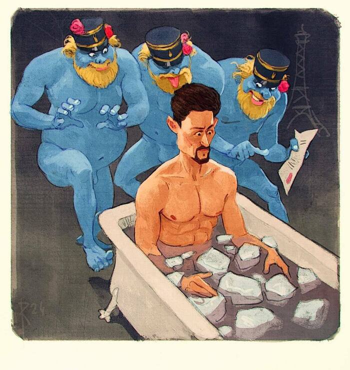 New gendarmes and Durov - Humor, Arrest of Pavel Durov, Telegram, Olympic Games, Arrest