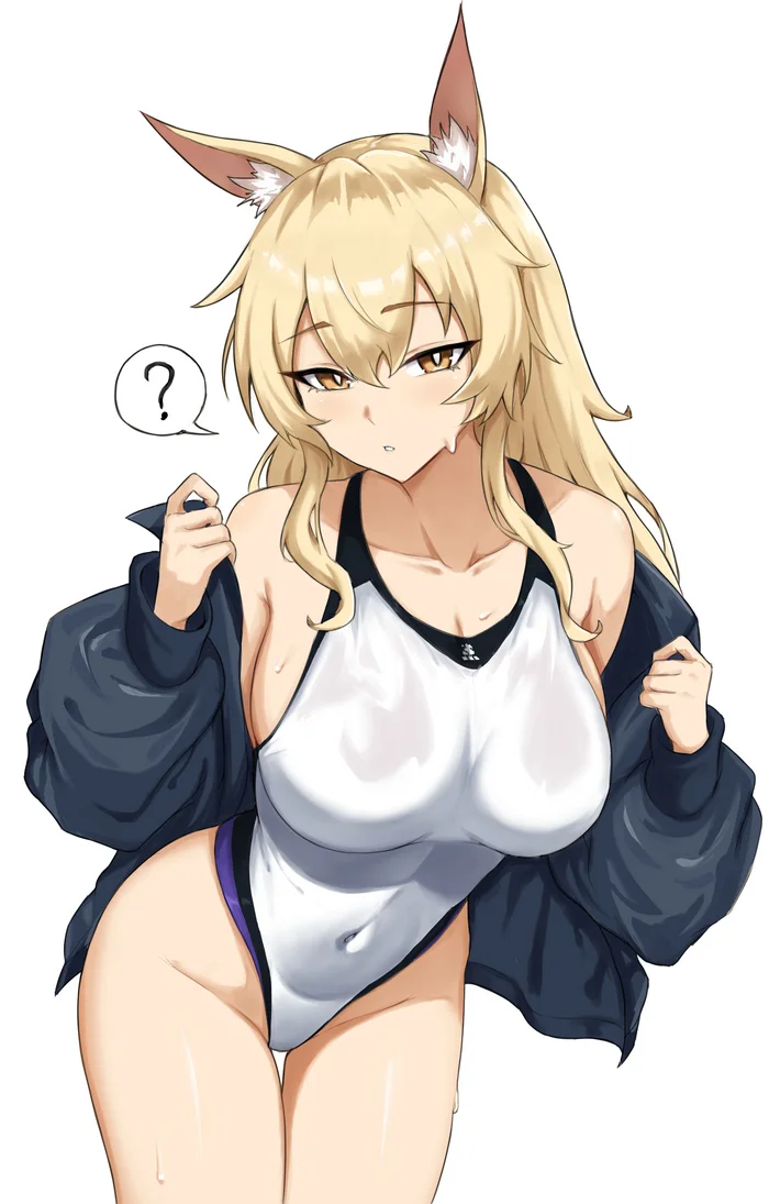 Nearl - Anime art, Anime, Arknights, Nearl, Animal ears, Swimsuit