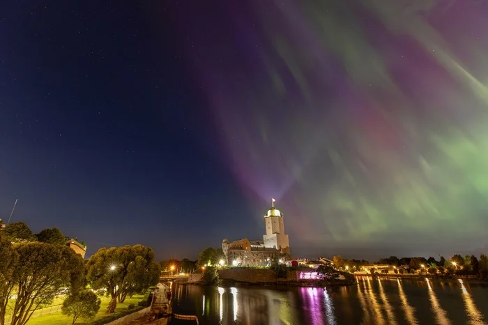 I take pictures - My, The photo, Nature, Landscape, Vyborg, Lock, Polar Lights