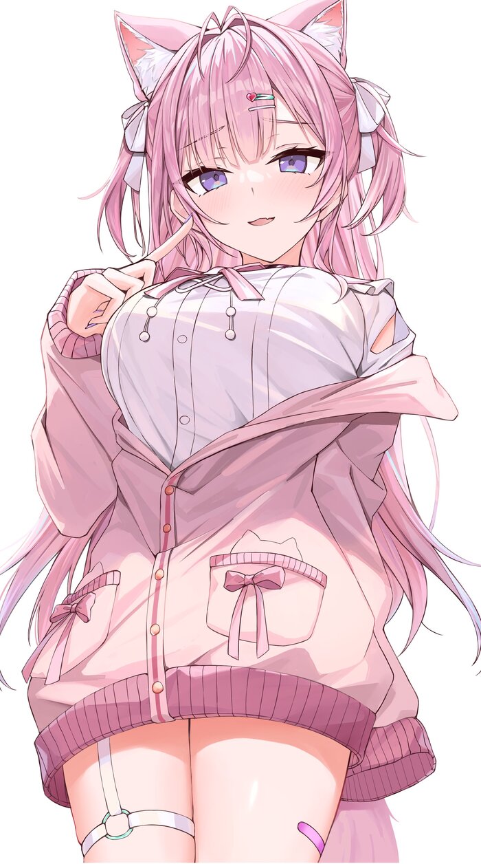 Hakui koyori #002 , Anime Art, Hololive, Hakui Koyori, Virtual YouTuber, , Animal Ears, , ,  , 