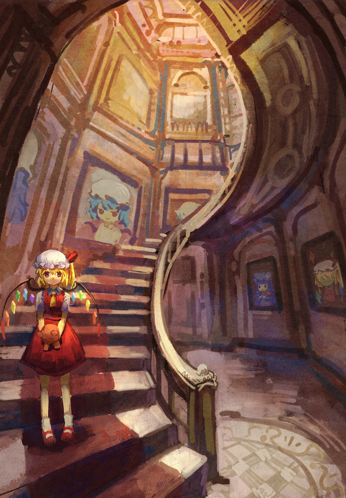 Flandre-chan Touhou, Flandre Scarlet, Anime Art, Game Art, , ,  