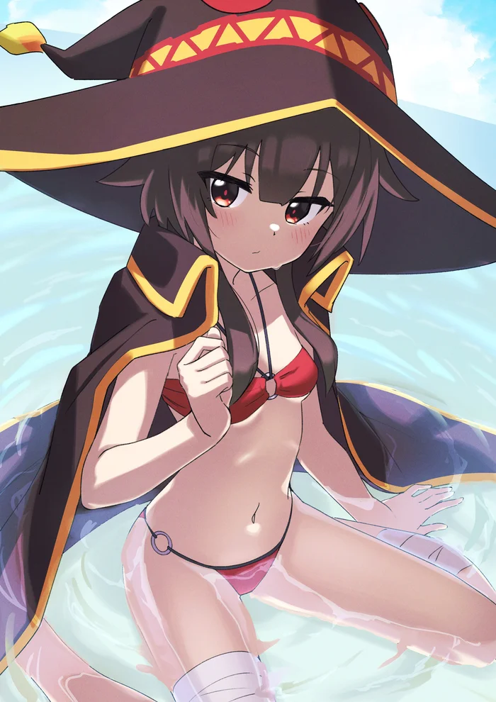 Archmage - Anime, Anime art, Megumin, Konosuba, Swimsuit