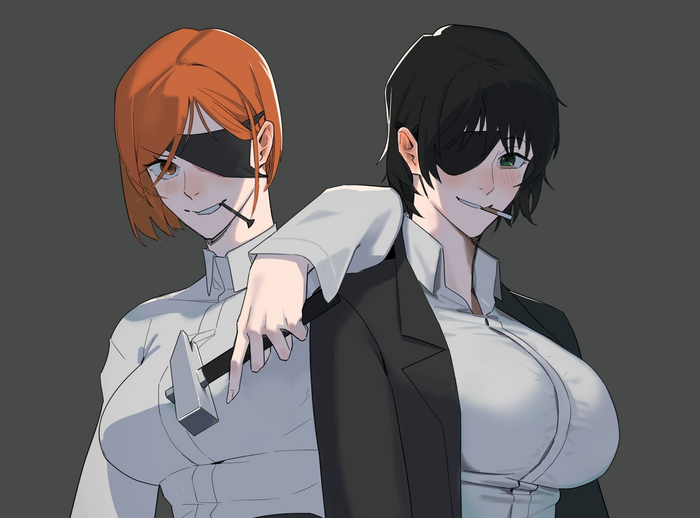    Anime Art, , Jujutsu Kaisen, Chainsaw Man, Nobara Kugisaki, Himeno, 