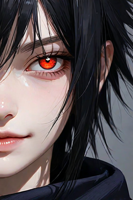 Uchiha Sasuke - Моё, Саске Учиха, Аниме, Наруто, Арты нейросетей, Искусственный интеллект, Арт, Картинки, 2024, Длиннопост