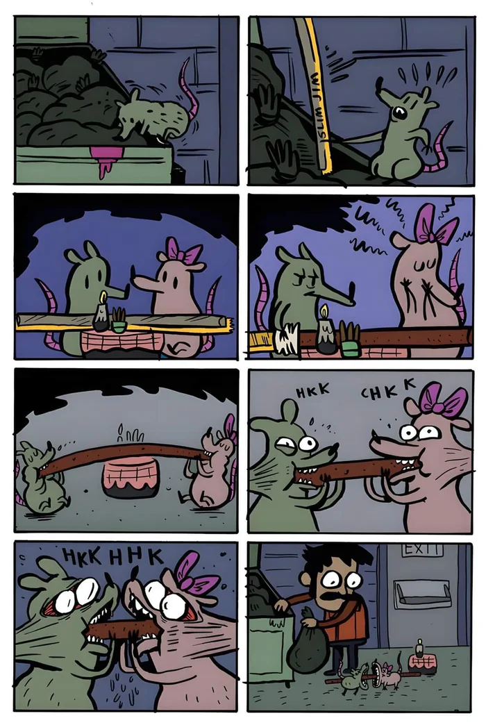 A comic about rats, what else do you need? - Comics, Rat, Strange humor, Lady and the Tramp