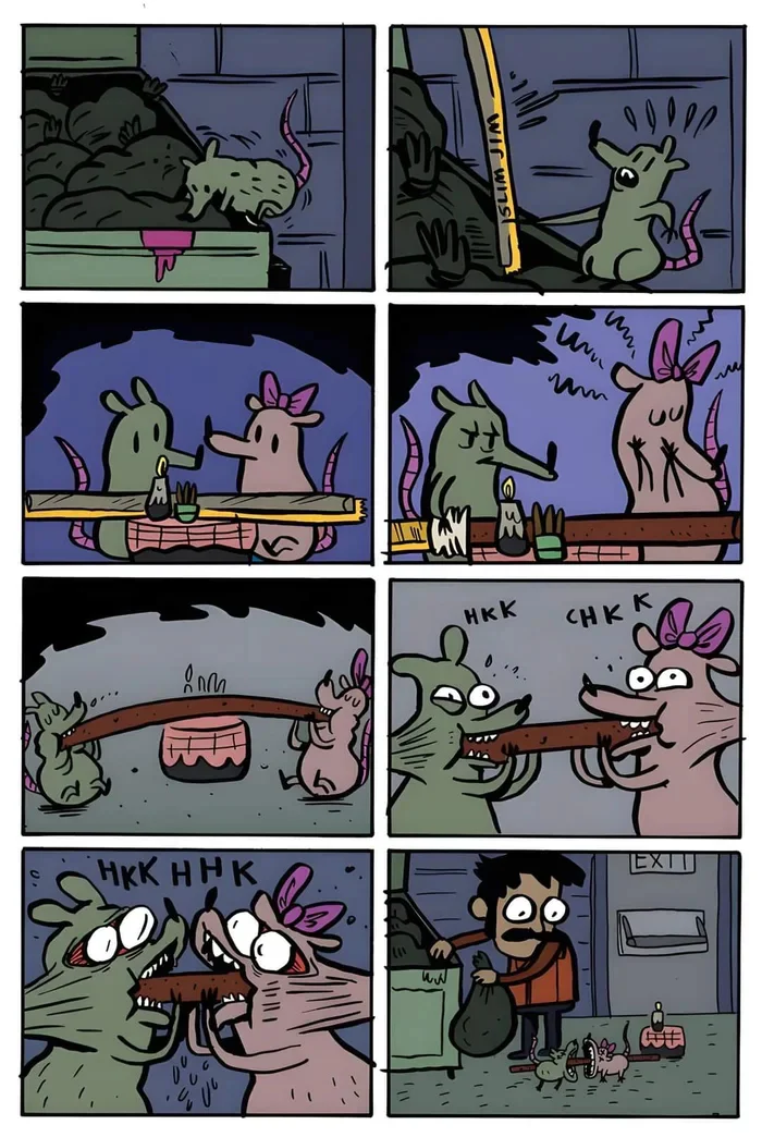 A comic about rats, what else do you need? - Comics, Rat, Strange humor, Lady and the Tramp