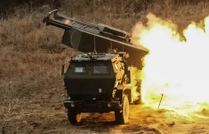 Footage of the destruction of another HIMARS MLRS installation of the Ukrainian Armed Forces - Military establishment, Special operation, Kursk region, Ministry of Defence, Video, Politics, Repeat