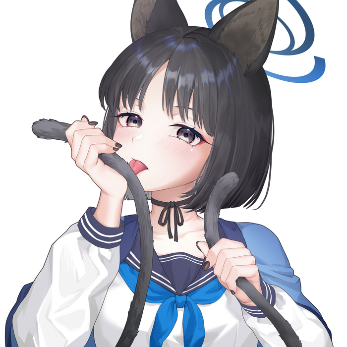  :3 , Anime Art, , Animal Ears, , Blue Archive, Kikyou