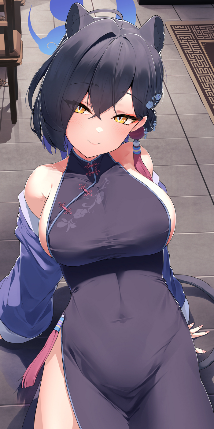 Kaguya Anime Art, , Blue Archive, Urushibara Kaguya, Animal Ears, 