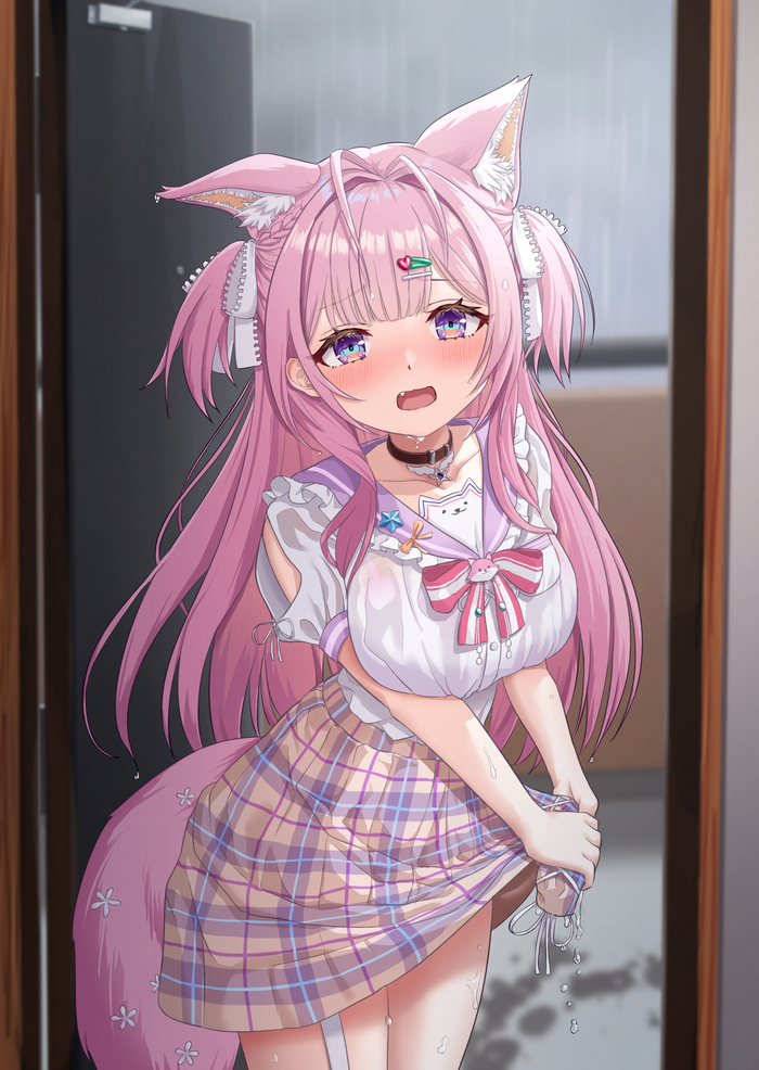 Hakui Koyori #003.   ^_^ , Anime Art, Hololive, Hakui Koyori, Animal Ears, , , , ,  , , , , 