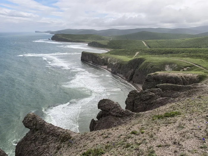 At the ends of the earth - My, Coast, Дальний Восток, Japanese Sea, Primorsky Krai, The rocks, Mobile photography, Nature