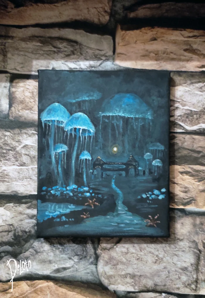 Black Limit - My, Games, The elder scrolls, Computer games, Painting, Bethesda, The Elder Scrolls V: Skyrim, RPG, Acrylic, Handmade, Needlework without process