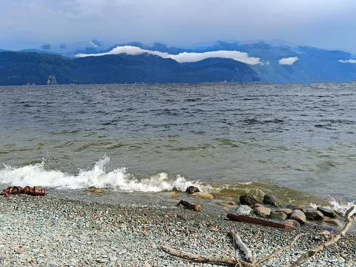 Lake Teletskoye, Yailyu village - My, Teletskoe lake, Bad weather, The photo