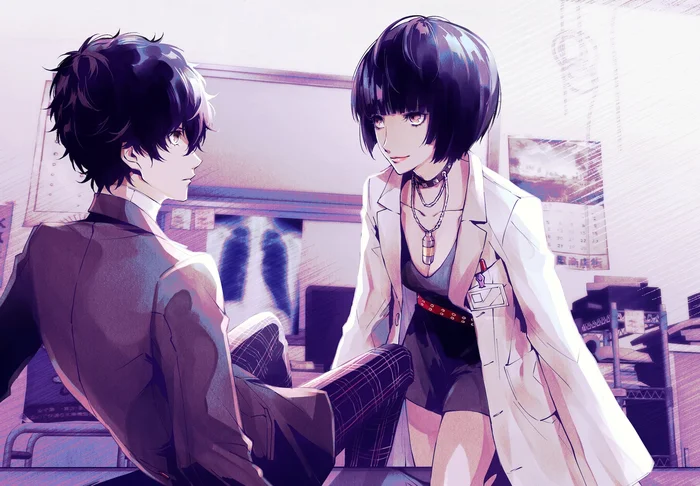 Takemi Tae - Anime art, Anime, Games, Persona 5, Persona, Takemi Tae, Ren Amamiya