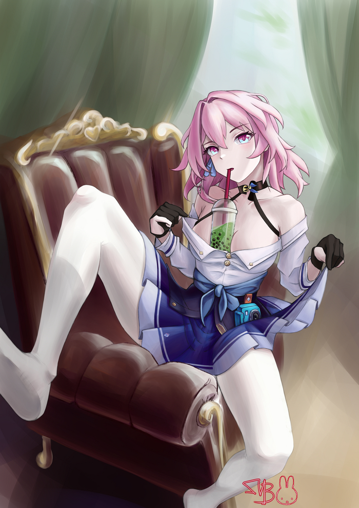  8  ,    ... March 7th (Honkai: Star Rail), Anime Art, , Bubble tea Challenge, Honkai: Star Rail