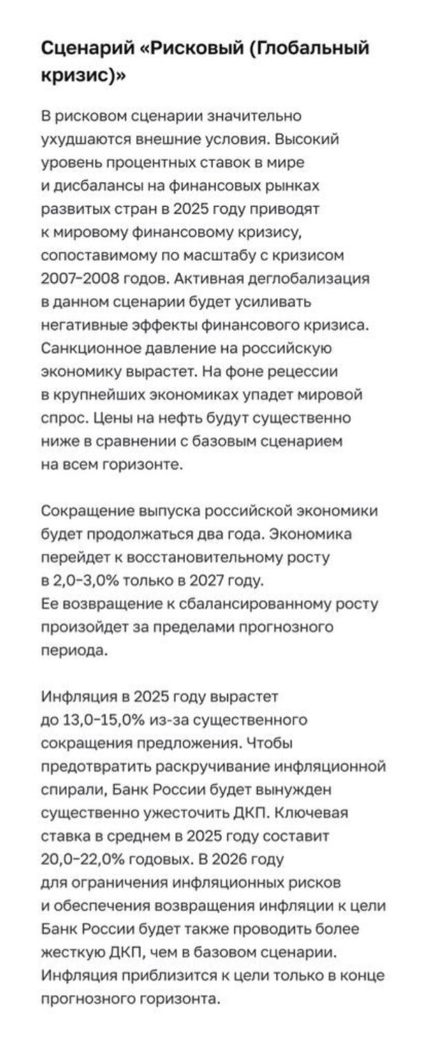 Банк России возможный сценарий кризиса на 2025г - Финансы, Кризис, Веселье, Экономика, Деньги, Центральный банк РФ, Длиннопост