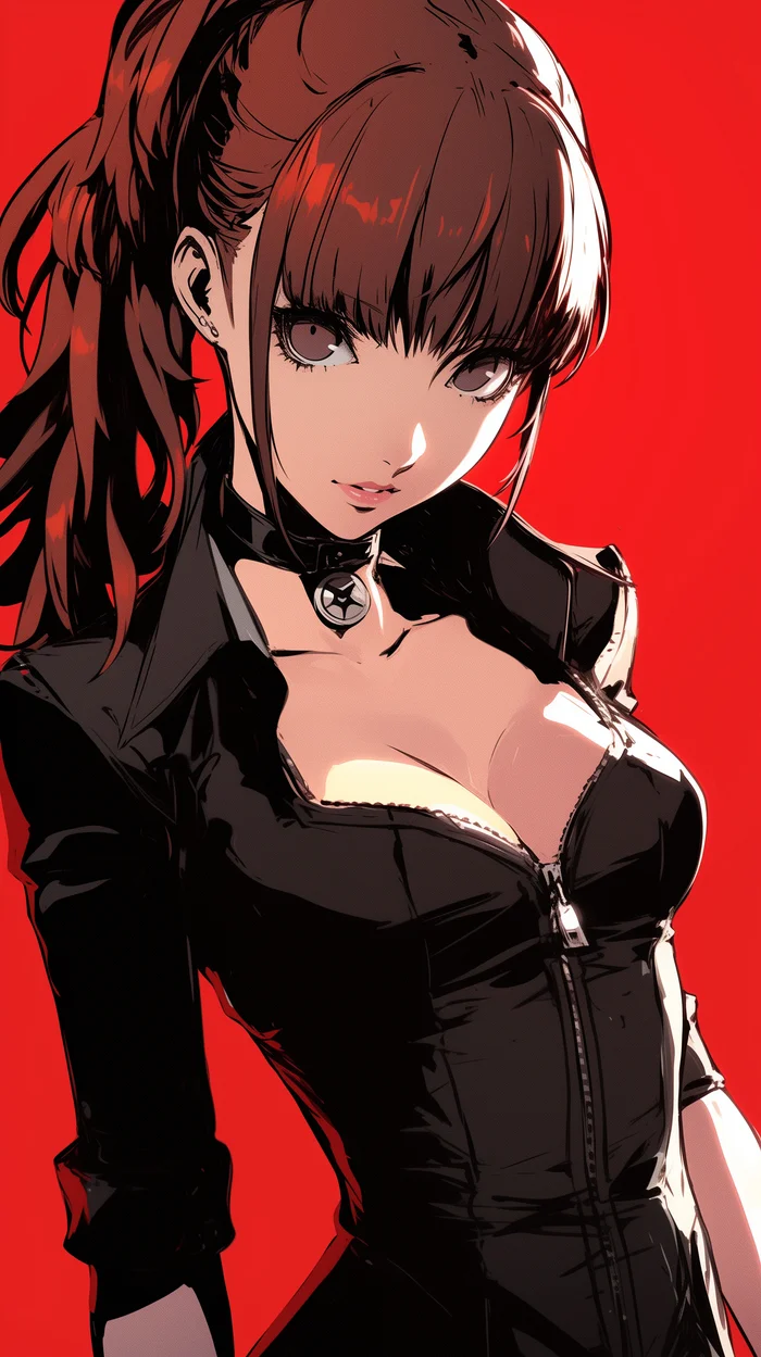 Yoshizawa - Art, Anime, Anime art, Persona, Persona 5, Kasumi Yoshizawa, Games, Game art, Longpost, Neural network art