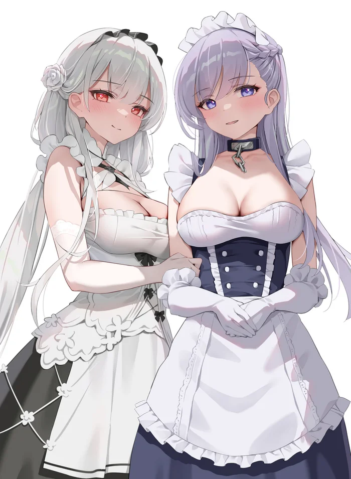 Scylla & Belfast - Anime Art, Аниме, Azur Lane, Belfast, Горничная, Scylla (Azur Lane)