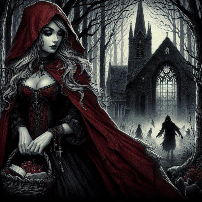 Тема: Красная шапочка в стиле Готики.