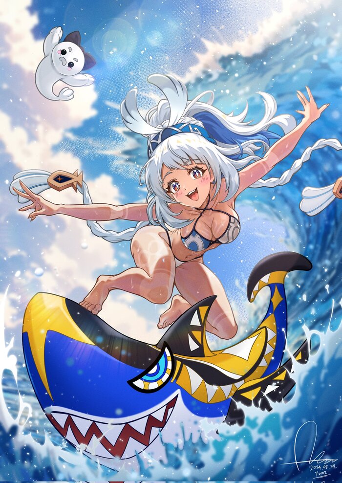Mualani Anime Art, , Mualani (Genshin Impact), Genshin Impact, , , , , 