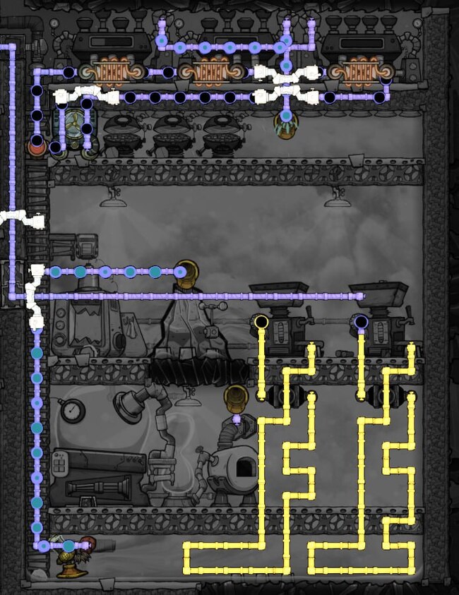 Оверлей жидкостных труб