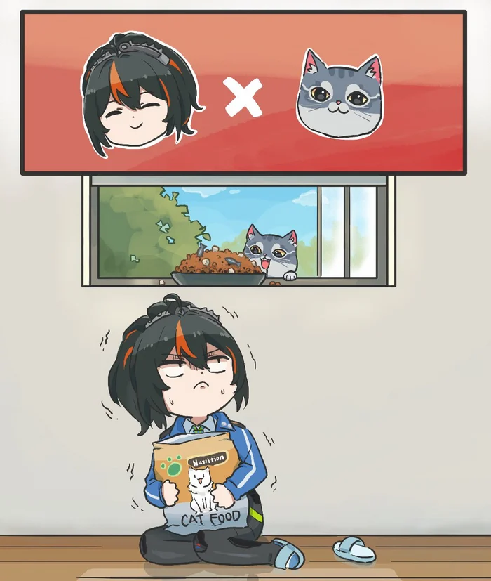 Cat lovers - Zenless Zone Zero, Xinzoruo, Jane Doe (zzz), Zhu Yuan (zzz), Qingyi (zzz), Seth (zzz), Anime art, Reddit (link), Longpost