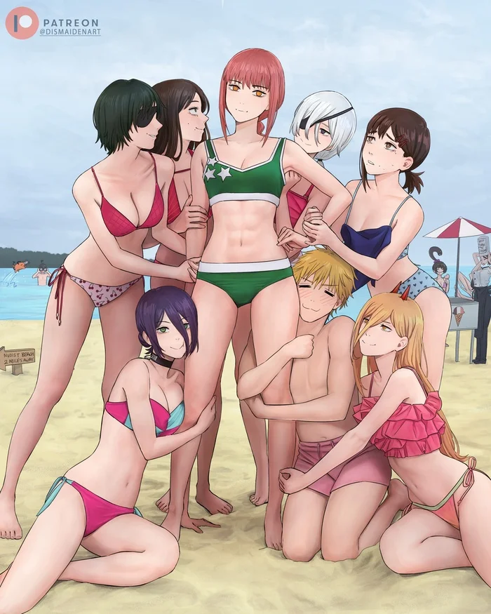 Choose..you - Anime, Anime art, Makima, Reze, Power (Chainsaw Man), Kobeni Higashiyama, Denji, Himeno, Chainsaw man, Swimsuit