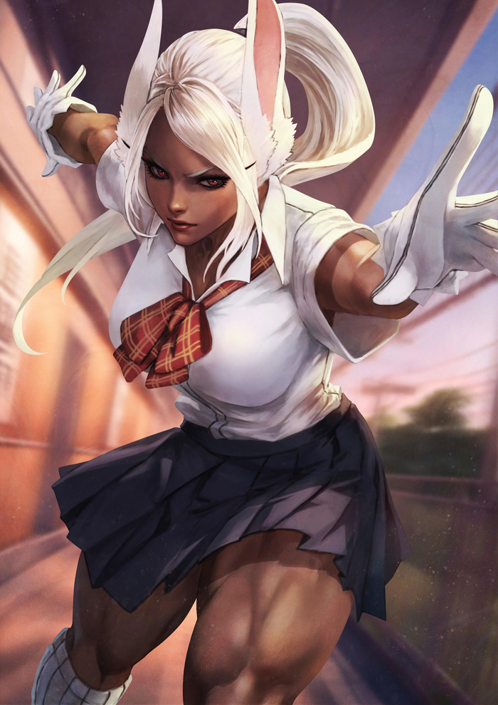  Anime Art, , Boku no Hero Academia, Miruko, Animal Ears, Monorirogue