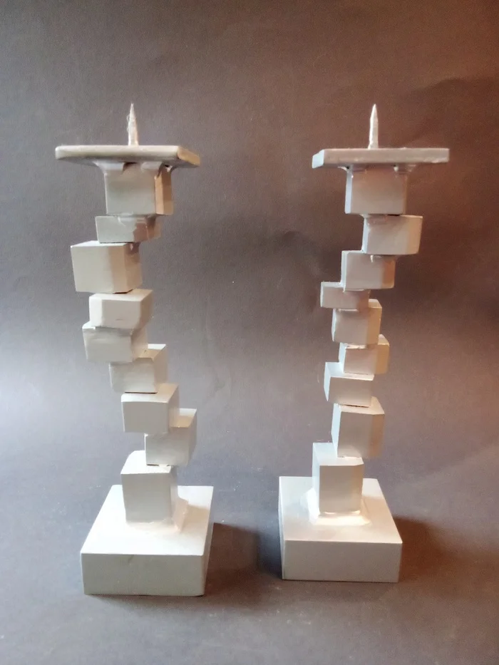 Carbon steel candlesticks - My, Rukozhop, Handmade, Welding, Steel, Candlestick, Longpost