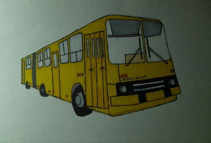 Ikarus 280.33 - Images, Drawing, Bus, Ikarus