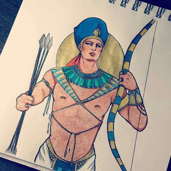 Thutmose the Third - My, Art, Creation, Drawing, Artist, Portrait, Thutmose III, Ancient Egypt