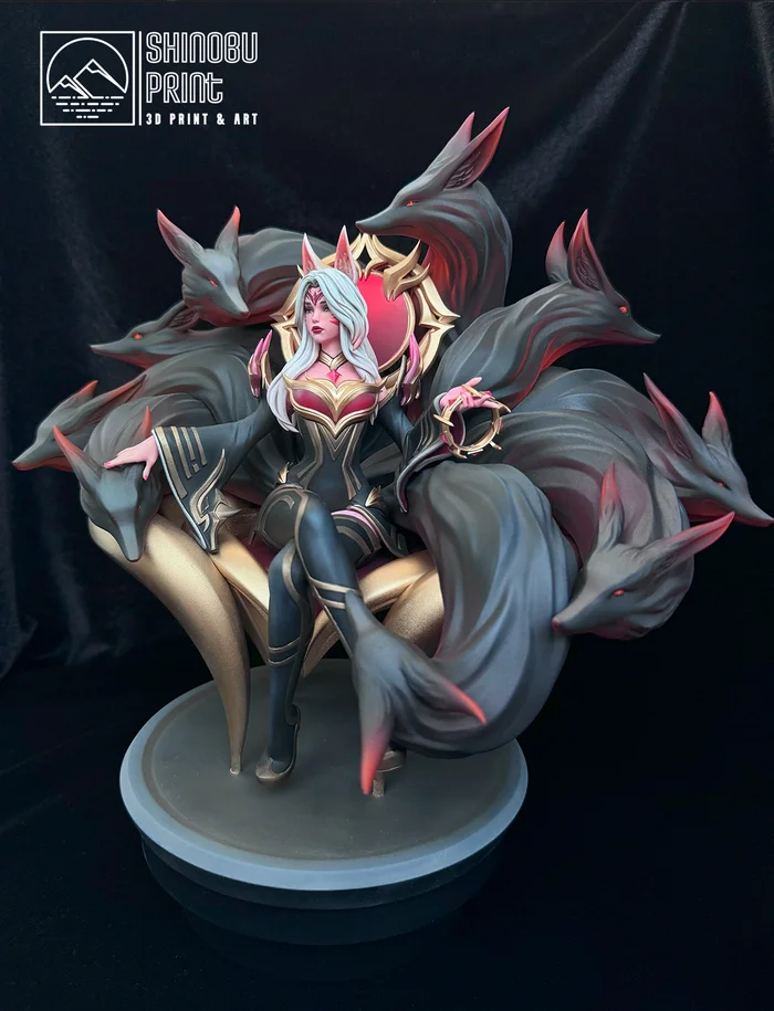 Immortal Legend Ahri League Of Legends - My, Painting miniatures, Figurines, Painting, Painting, 3D печать, Ahri, League of legends, 3D printer, Modeling, Craft, Scale model, Longpost