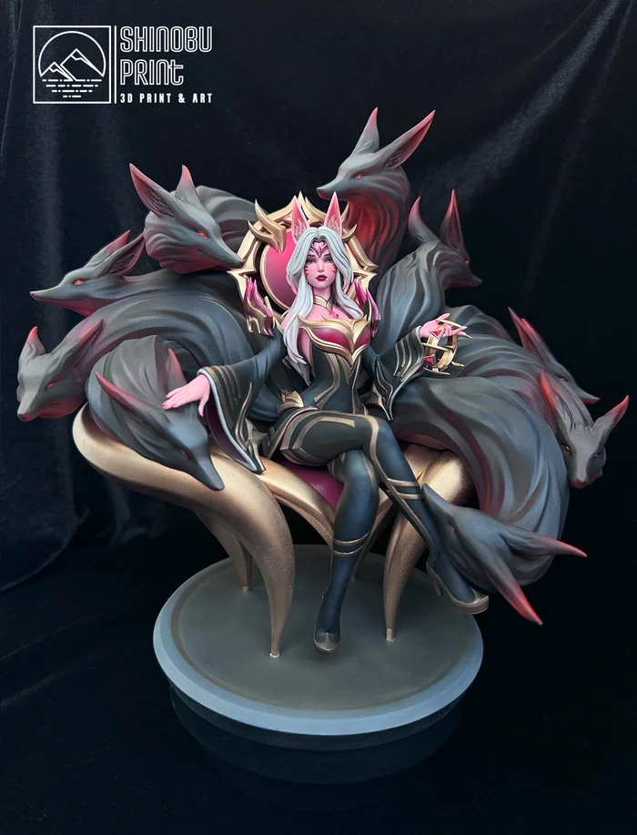 Immortal Legend Ahri League Of Legends - My, Painting miniatures, Figurines, Painting, Painting, 3D печать, Ahri, League of legends, 3D printer, Modeling, Craft, Scale model, Longpost