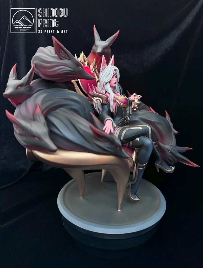 Immortal Legend Ahri League Of Legends - My, Painting miniatures, Figurines, Painting, Painting, 3D печать, Ahri, League of legends, 3D printer, Modeling, Craft, Scale model, Longpost