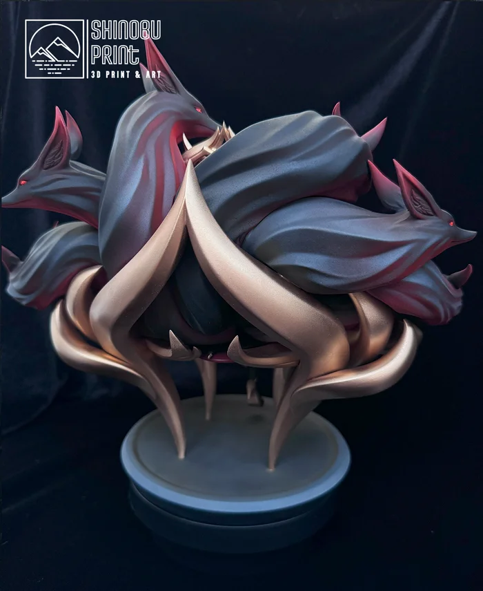 Immortal Legend Ahri League Of Legends - My, Painting miniatures, Figurines, Painting, Painting, 3D печать, Ahri, League of legends, 3D printer, Modeling, Craft, Scale model, Longpost