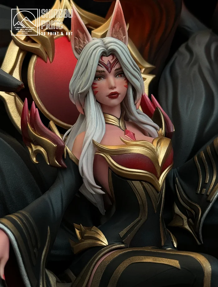 Immortal Legend Ahri League Of Legends - My, Painting miniatures, Figurines, Painting, Painting, 3D печать, Ahri, League of legends, 3D printer, Modeling, Craft, Scale model, Longpost