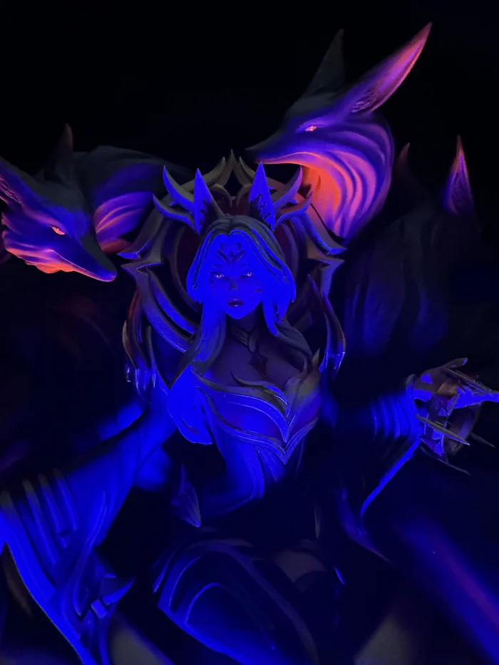 Immortal Legend Ahri League Of Legends - My, Painting miniatures, Figurines, Painting, Painting, 3D печать, Ahri, League of legends, 3D printer, Modeling, Craft, Scale model, Longpost