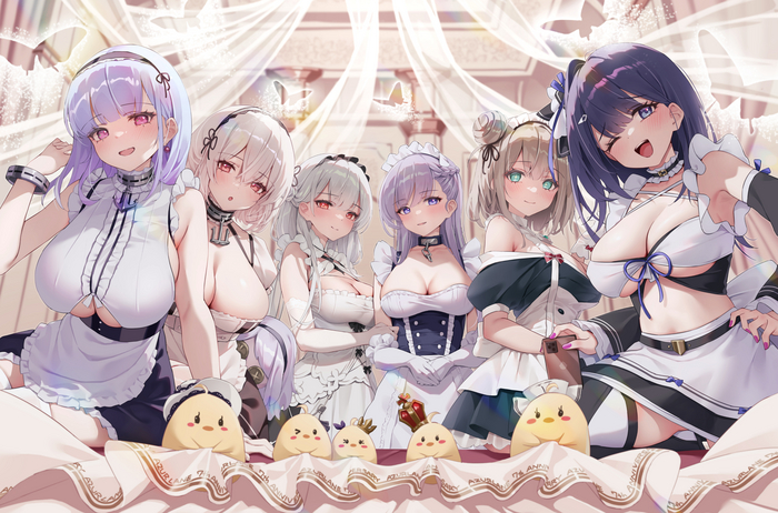 Azur Lane Anime Art, , Azur Lane, Belfast, Dido, Liverpool (Azur Lane), Manchester (Azur Lane), Manjuu, Scylla (Azur Lane), Sirius, 