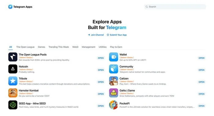 TOP 10 Telegram Mini-Apps: Your Guide to the Best Solutions - Cryptocurrency, Telegram, Social networks, Ton, Blockchain, Telegram (link), Longpost