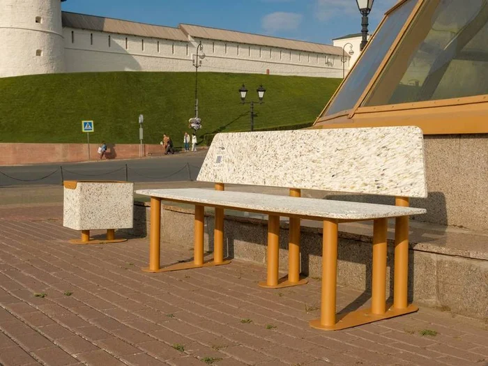 50 benches and chess tables made from recycled materials installed in Kazan - Ecology, Scientists, The science, Research, Garbage, Kazan, Waste recycling, Tatarstan