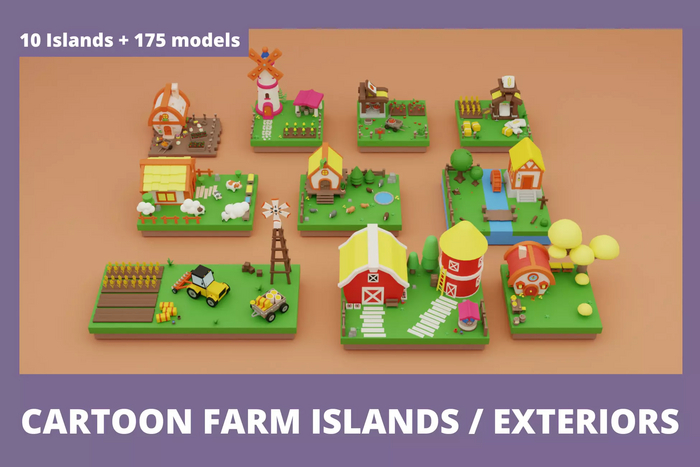 ������� ������ Cartoon Farm Islands / Exteriors �� asset store unity