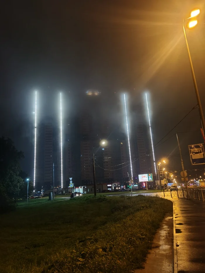 Nevsky - My, Night, Skyscraper, The photo, Night city