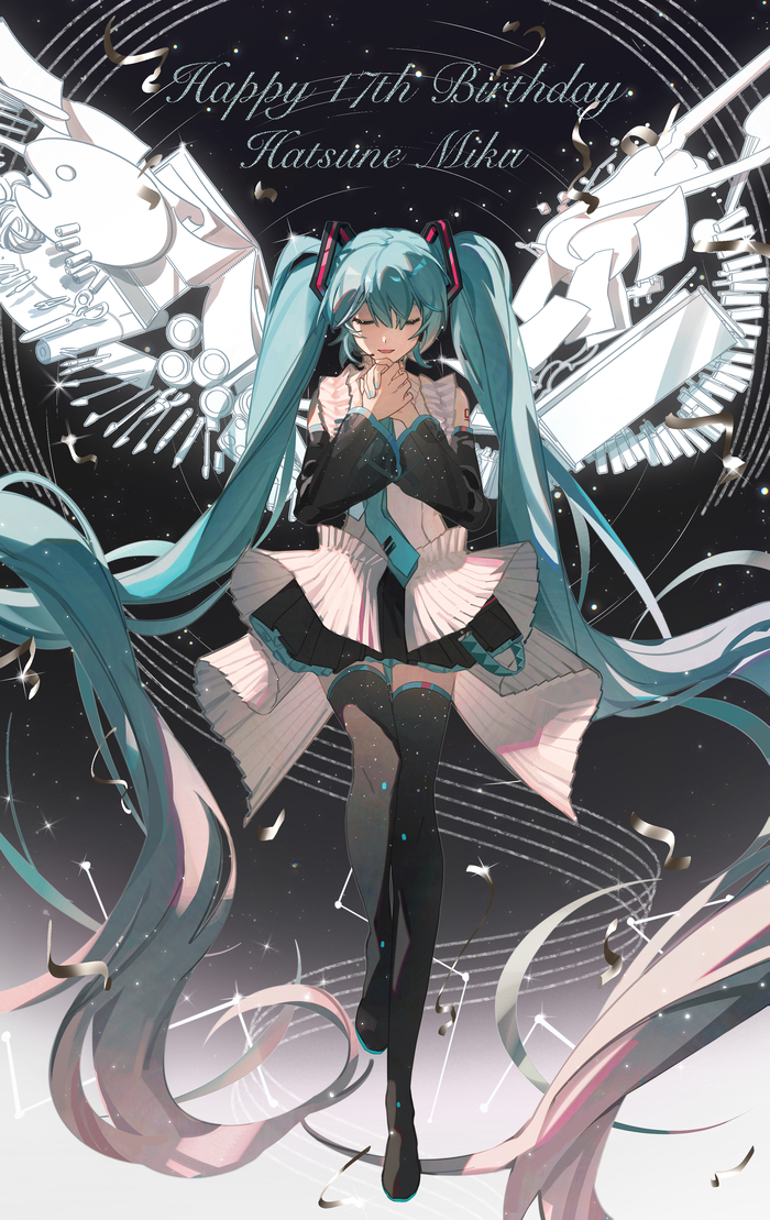 Happy 17th birthdayHatsune Miku Hatsune Miku, Vocaloid, Anime Art, Vocaloid Art,   ,  