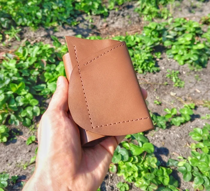 Men's wallet #71 - My, Leather products, Natural leather, Accessories, Handmade, Hobby, Wallet, Работа мечты, Male, Leather, Needlework, Needlework without process, Fantasy, Unusual, Sewing, Purse, Longpost