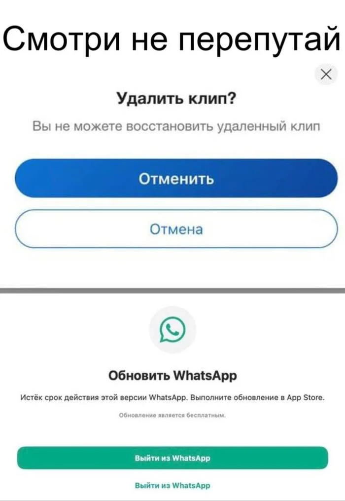 Иногда выбор очевиден - Картинка с текстом, Юмор, Whatsapp, Интерфейс, Мемы, Telegram (ссылка)