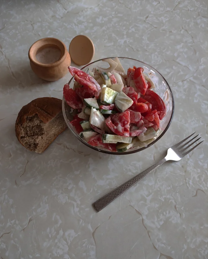 Salad, just salad - My, Foodphoto, Canon, The photo, Beginning photographer, Longpost