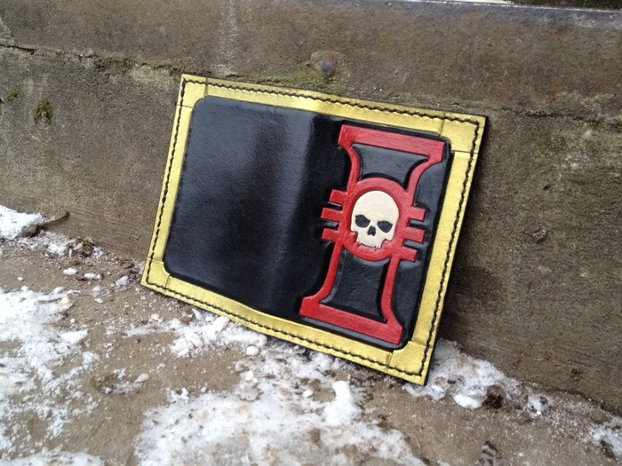 Passport cover Inquisition - My, Sewing, Leather products, Needlework without process, Leather, Painting, Warhammer 40k, Warhammer, The inquisition, Craft, Workshop, Longpost