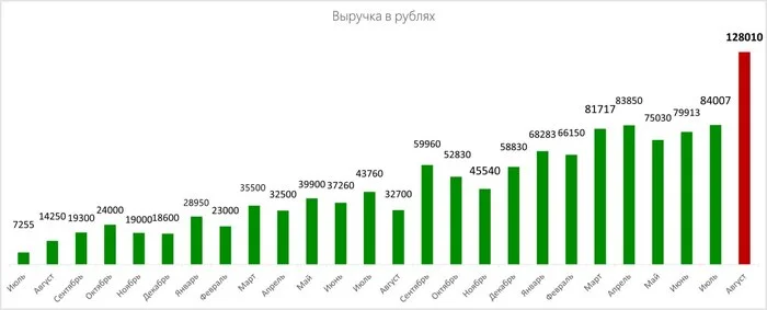 Итоги по выручке за Август - Моё, Кросспостинг, Pikabu publish bot, Telegram (ссылка), Бизнес, Малый бизнес, Безопасность, Личный опыт, Проект, Выручка