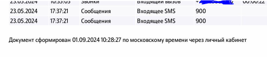 Детализация за 23 мая, активация кредитной карты